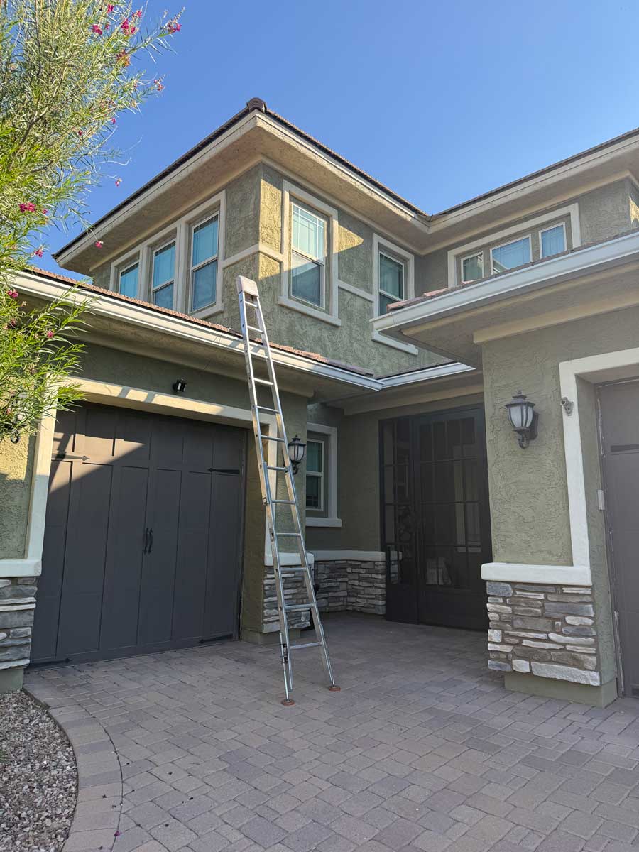 Ladder on a house